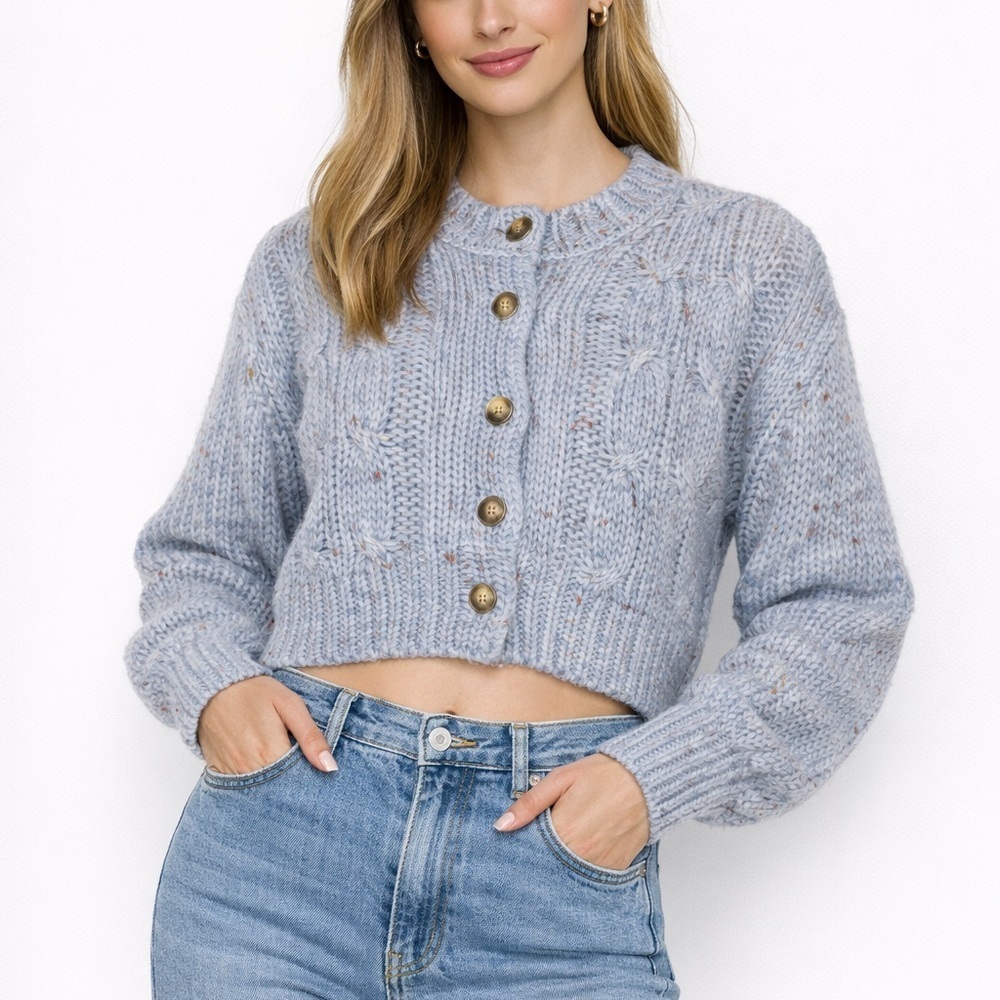 Double Zero Light Blue Knit Cardigan